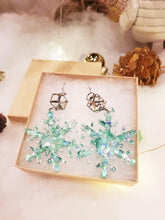 Load image into Gallery viewer, Kayla Giant Snowflake Earrings
