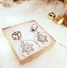 Load image into Gallery viewer, Stephany Snowflake Earrings
